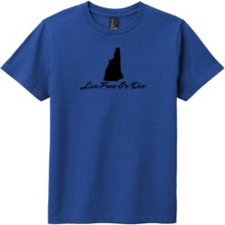 Live Free Or Die New Hampshire Youth T-Shirt Deep Royal - US Custom Tees