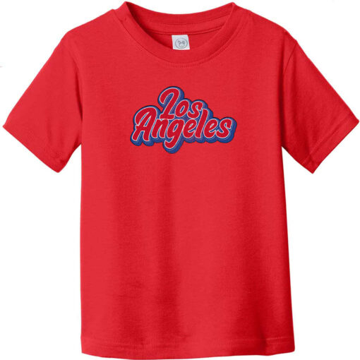 Los Angeles California Retro Toddler T-Shirt Red - US Custom Tees