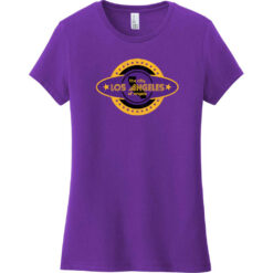 Los Angeles The City of Angels Women's T-Shirt Purple - US Custom Tees