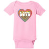 Love Psychedelic Heart Baby One Piece Pink - US Custom Tees