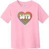 Love Psychedelic Heart Toddler T-Shirt Light Pink - US Custom Tees