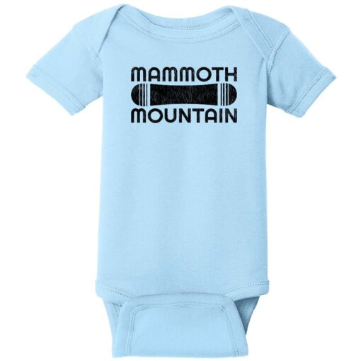 Mammoth Mountain Snowboard Baby One Piece Light Blue - US Custom Tees