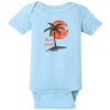Marco Island Florida Palm Tree Baby One Piece Light Blue - US Custom Tees