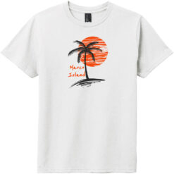 Marco Island Florida Palm Tree Youth T-Shirt White - US Custom Tees