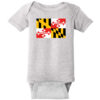 Maryland State Flag Baby One Piece Heather - US Custom Tees