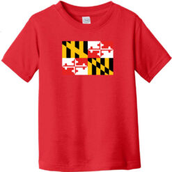 Maryland State Flag Toddler T-Shirt Red - US Custom Tees