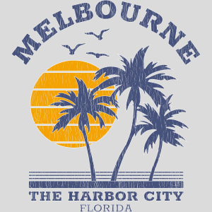 Melbourne Florida The Harbor City Vintage Design - US Custom Tees