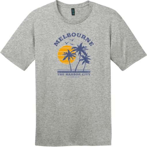 Melbourne Florida The Harbor City Vintage T-Shirt Heathered Steel - US Custom Tees