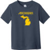 Michigan Retro Toddler T-Shirt Navy Blue - US Custom Tees