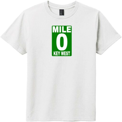 Mile 0 Key West Youth T-Shirt White - US Custom Tees
