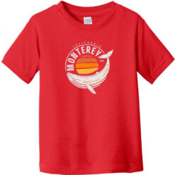 Monterey California Whale Toddler T-Shirt Red - US Custom Tees