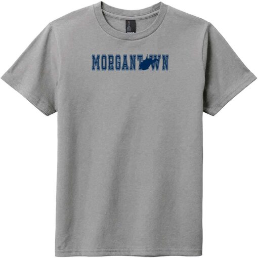 Morgantown West Virginia Youth T-Shirt Gray Frost - US Custom Tees