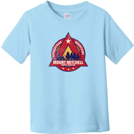 Mount Mitchell North Carolina Camping Toddler T-Shirt Light Blue - US Custom Tees