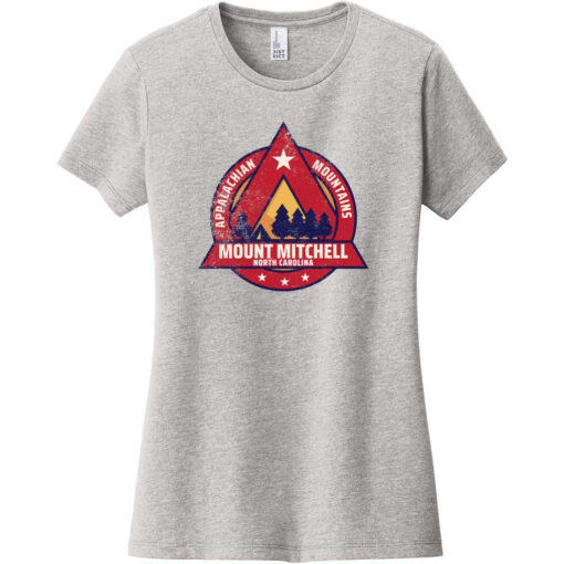 Mount Mitchell North Carolina Camping Women's T-Shirt Light Heather Gray - US Custom Tees