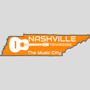 Nashville Tennessee Music City Design - US Custom Tees