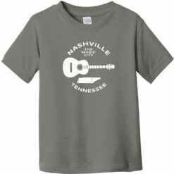 Nashville Tennessee Music City Guitar Toddler T-Shirt Charcoal - US Custom Tees
