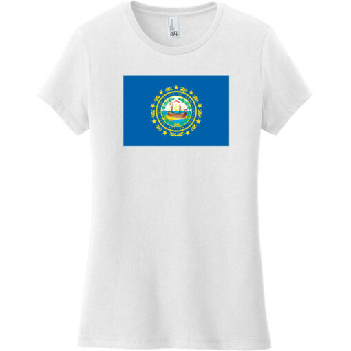 New Hampshire State Flag Women's T-Shirt White - US Custom Tees