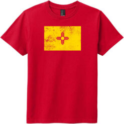 New Mexico Vintage Flag Youth T-Shirt Classic Red - US Custom Tees