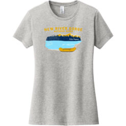 New River Gorge Rafting Women's T-Shirt Light Heather Gray - US Custom Tees
