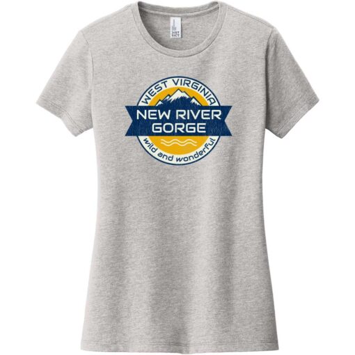 New River Gorge West Virginia Women's T-Shirt Light Heather Gray - US Custom Tees