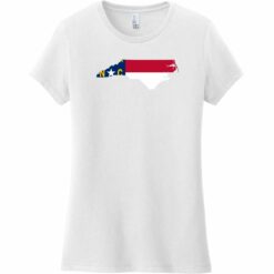 North Carolina State Flag Women's T-Shirt White - US Custom Tees