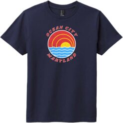 Ocean City Maryland Vintage Youth T-Shirt New Navy - US Custom Tees