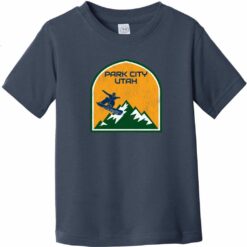 Park City Utah Snowboard Toddler T-Shirt Navy Blue - US Custom Tees