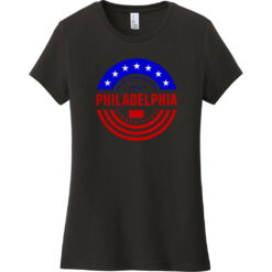 Philadelphia Pennsylvania Patriotic Women's T-Shirt Black - US Custom Tees