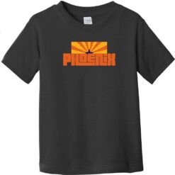 Phoenix Arizona Flag Retro Toddler T-Shirt Black - US Custom Tees