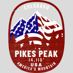 Pikes Peak Americas Mountain Design - US Custom Tees