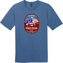 Pikes Peak Americas Mountain T-Shirt Maritime Blue - US Custom Tees