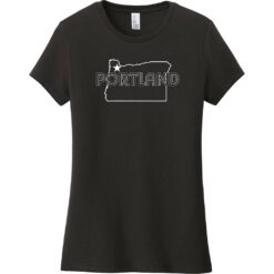 Portland Oregon State Women's T-Shirt Black - US Custom Tees