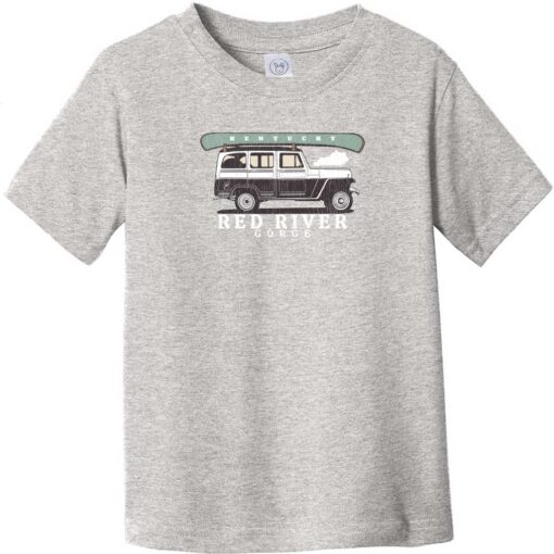 Red River Gorge Kentucky Toddler T-Shirt Heather Gray - US Custom Tees