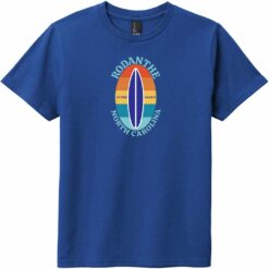 Rodanthe North Carolina Surfing Youth T-Shirt Deep Royal - US Custom Tees