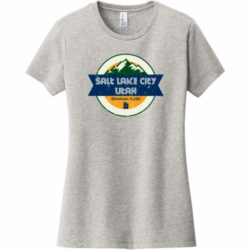 Salt Lake City Utah Mountain Women's T-Shirt Light Heather Gray - US Custom Tees
