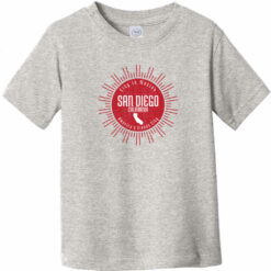San Diego America's Finest City Sunshine Toddler T-Shirt Heather Gray - US Custom Tees