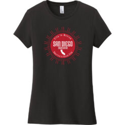San Diego America's Finest City Sunshine Women's T-Shirt Black - US Custom Tees