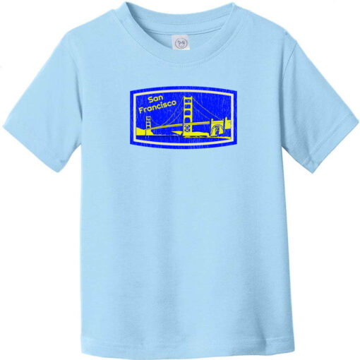 San Francisco Golden Gate Bridge Toddler T-Shirt Light Blue - US Custom Tees