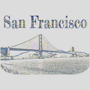 San Francisco Golden Gate Bridge Vintage Design - US Custom Tees