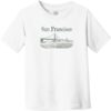 San Francisco Golden Gate Bridge Vintage Toddler T-Shirt White - US Custom Tees