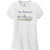 San Francisco Golden Gate Bridge Vintage Women's T-Shirt White - US Custom Tees