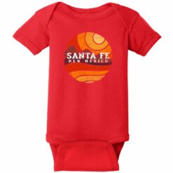 Santa Fe New Mexico Desert To Mountains Vintage Baby One Piece Red - US Custom Tees