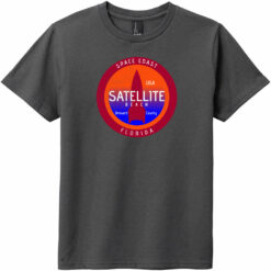 Satellite Beach Space Coast Vintage Youth T-Shirt Charcoal - US Custom Tees