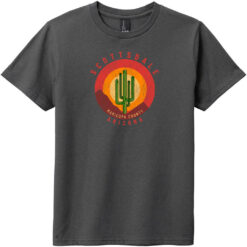 Scottsdale Arizona Cactus Mountains Retro Youth T-Shirt Charcoal - US Custom Tees