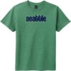 Seattle Retro Letters Youth T-Shirt Heathered Kelly Green - US Custom Tees