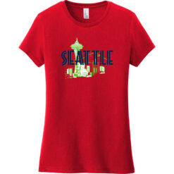 Seattle Skyline Women's T-Shirt Classic Red - US Custom Tees