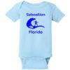 Sebastian Florida Surfing Baby One Piece Light Blue - US Custom Tees