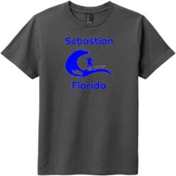 Sebastian Florida Surfing Youth T-Shirt Charcoal - US Custom Tees