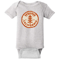 Sequoia National Park California Tree Baby One Piece Heather - US Custom Tees