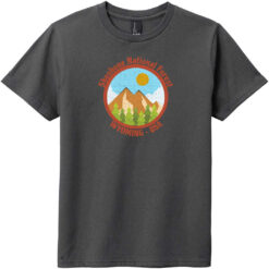 Shoshone National Forest Wyoming Youth T-Shirt Charcoal - US Custom Tees